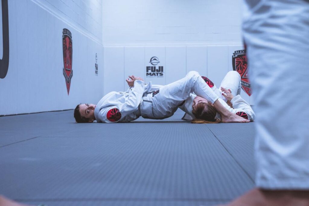women training bjj and self-defense